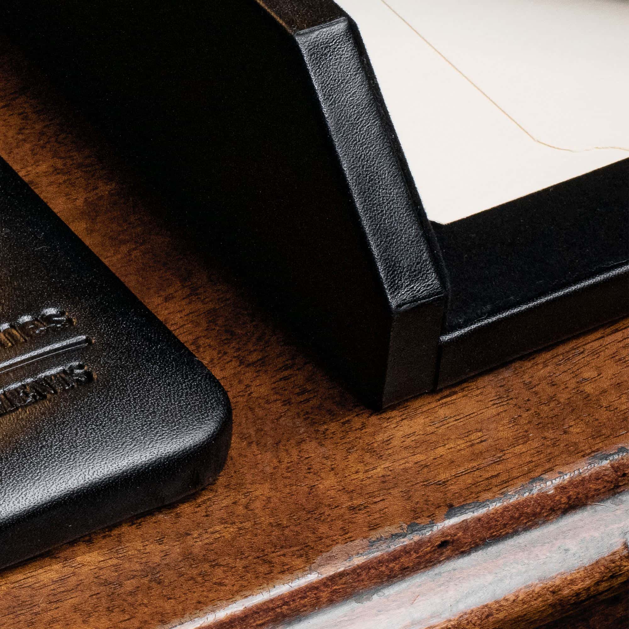 Classic Black Leather Letter Tray Classic Black Leather Letter Tray