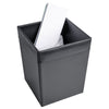 Classic Black Leather Square Waste Basket, 14 Qt Classic Black Leather Square Waste Basket, 14 Qt
