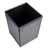 Classic Black Leather Square Waste Basket, 14 Qt Classic Black Leather Square Waste Basket, 14 Qt