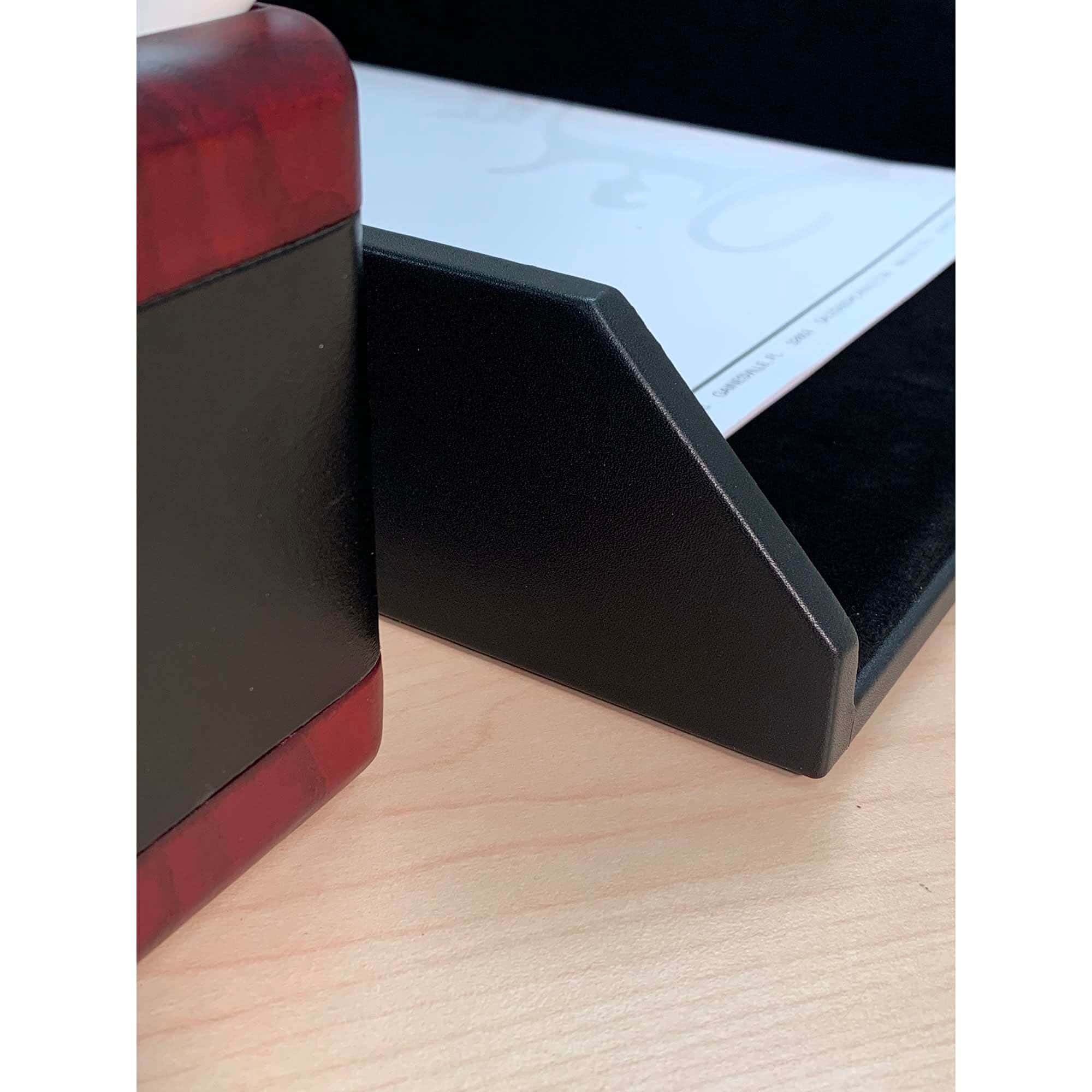 Classic Black Leather Letter Tray, Legal Size Classic Black Leather Letter Tray, Legal Size