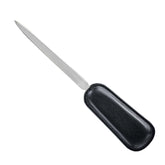 Classic Black Leather Letter Opener, Silver