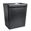 Classic Black Leather Square Waste Basket, 32 Qt Classic Black Leather Square Waste Basket, 32 Qt