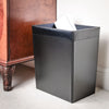 Classic Black Leather Square Waste Basket, 32 Qt Classic Black Leather Square Waste Basket, 32 Qt
