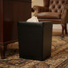 Classic Black Leather Square Waste Basket, 32 Qt Classic Black Leather Square Waste Basket, 32 Qt