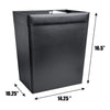 Classic Black Leather Square Waste Basket, 32 Qt Classic Black Leather Square Waste Basket, 32 Qt