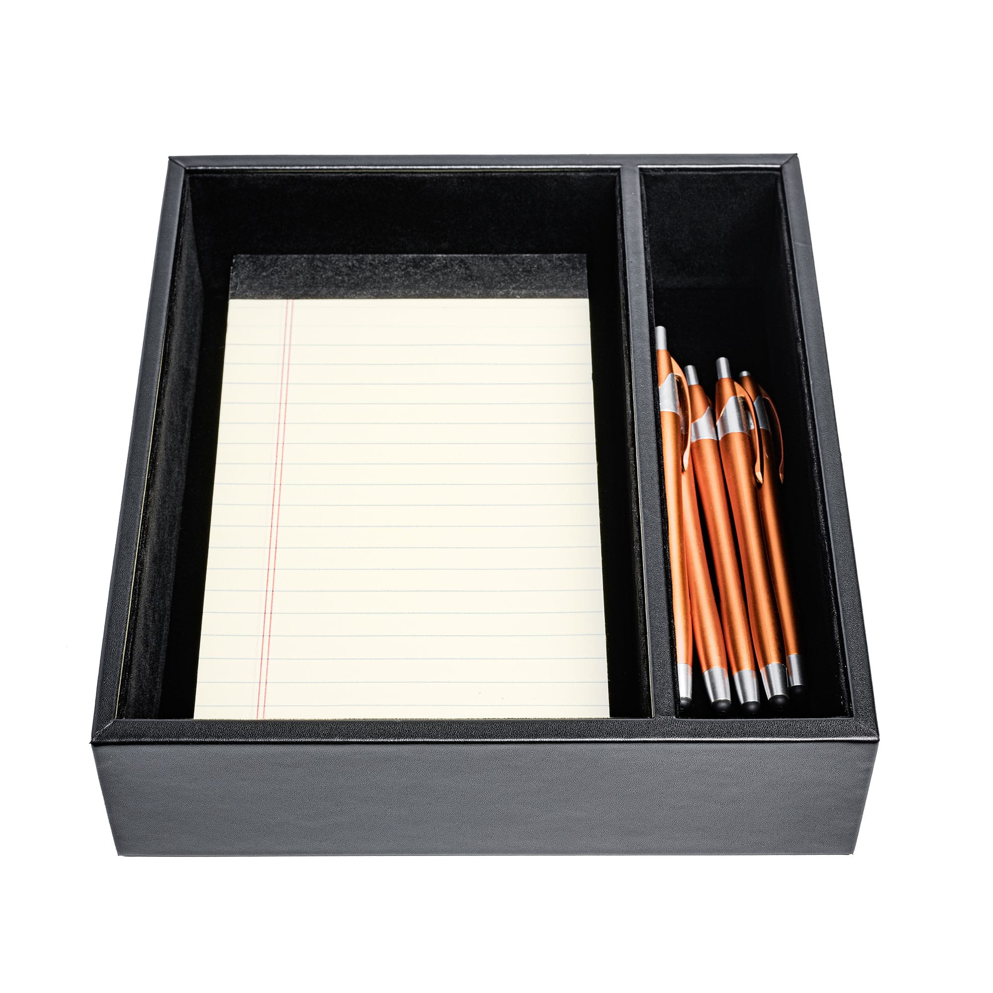 Classic Black Leather Junior Pad Organizer Classic Black Leather Junior Pad Organizer