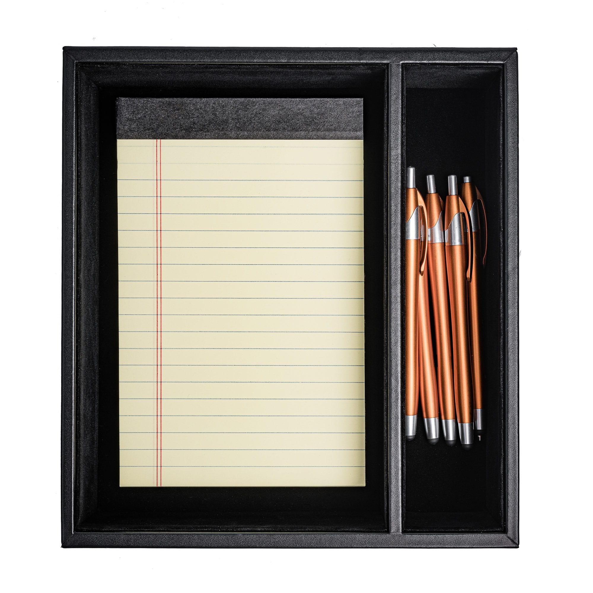 Classic Black Leather Junior Pad Organizer Classic Black Leather Junior Pad Organizer