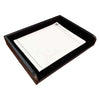 Classic Black Leather Letter Tray, Side Load Classic Black Leather Letter Tray, Side Load