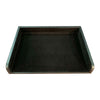 Classic Black Leather Letter Tray, Side Load Classic Black Leather Letter Tray, Side Load