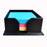 Classic Black Leather 3x3 Sticky Note Holder