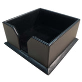 Classic Black Leather 3x3 Sticky Note Holder