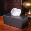 Classic Black Leather Rectangular Tissue Box Cover Classic Black Leather Rectangular Tissue Box Cover