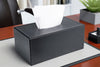 Classic Black Leather Rectangular Tissue Box Cover Classic Black Leather Rectangular Tissue Box Cover