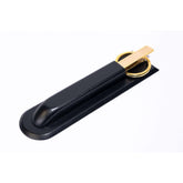 Classic Black Leather Library Set with Gold Hardware