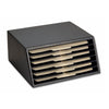 Classic Black Leather Vertical File Sorter/Holder Classic Black Leather Vertical File Sorter/Holder