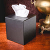 Black Leatherette Tissue Box Cover Black Leatherette Tissue Box Cover