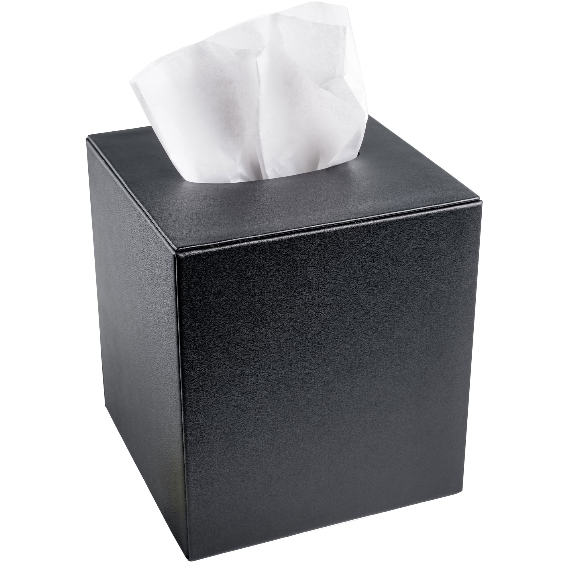 Black Leatherette Tissue Box Cover Black Leatherette Tissue Box Cover