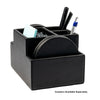 Black Leatherette Multi-Purpose Desk Supply Organizer Black Leatherette Multi-Purpose Desk Supply Organizer