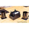 Black Leatherette Multi-Purpose Desk Supply Organizer Black Leatherette Multi-Purpose Desk Supply Organizer