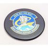 Black Leatherette Round Coaster w/ Thin Metal Core Black Leatherette Round Coaster w/ Thin Metal Core