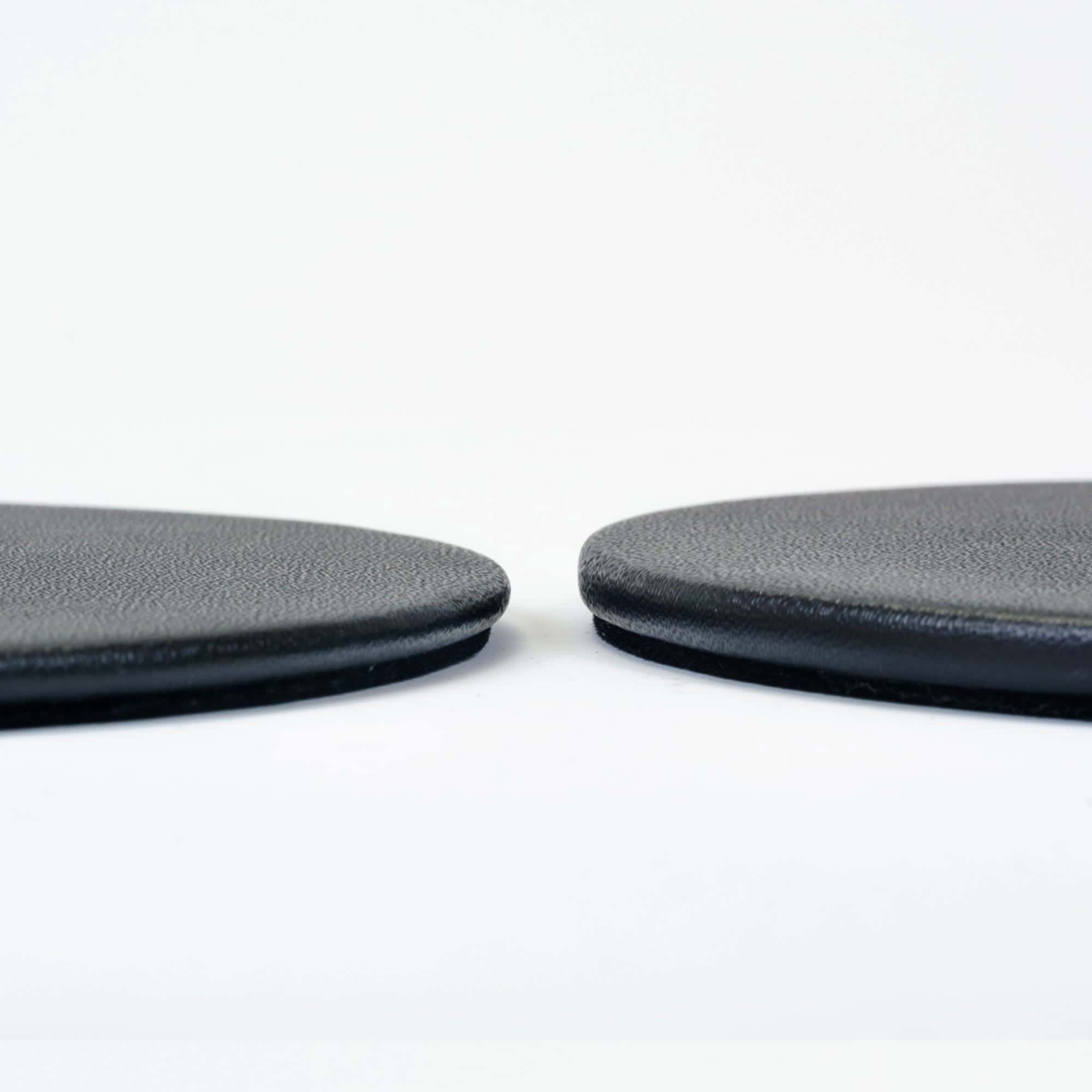 Black Leatherette Round Coaster w/ Thin Metal Core Black Leatherette Round Coaster w/ Thin Metal Core