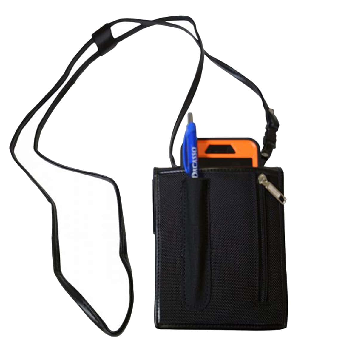 Black Bonded Leather Badge Holder Black Bonded Leather Badge Holder