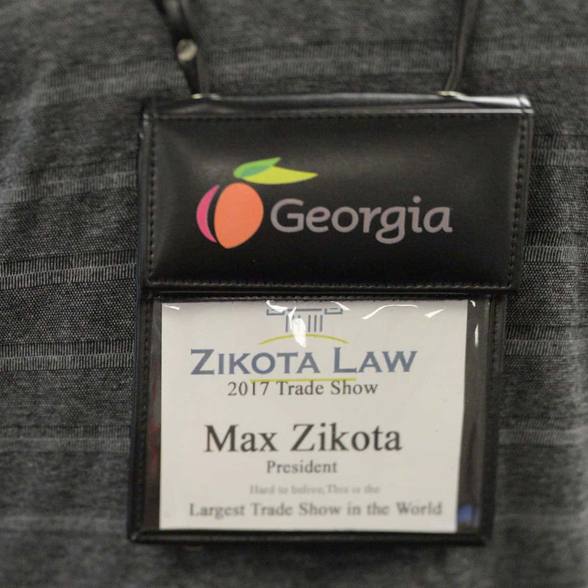Black Bonded Leather Badge Holder Black Bonded Leather Badge Holder