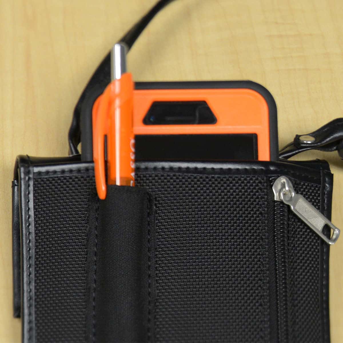 Black Bonded Leather Badge Holder Black Bonded Leather Badge Holder