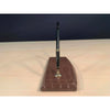 Brown Crocodile Embossed Leather Double Pen Stand Brown Crocodile Embossed Leather Double Pen Stand