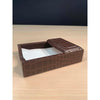 Brown Crocodile Embossed Leather Memo Holder Brown Crocodile Embossed Leather Memo Holder