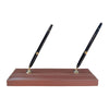 Rustic (Sienna) Brown Leather Double Pen Stand Rustic (Sienna) Brown Leather Double Pen Stand