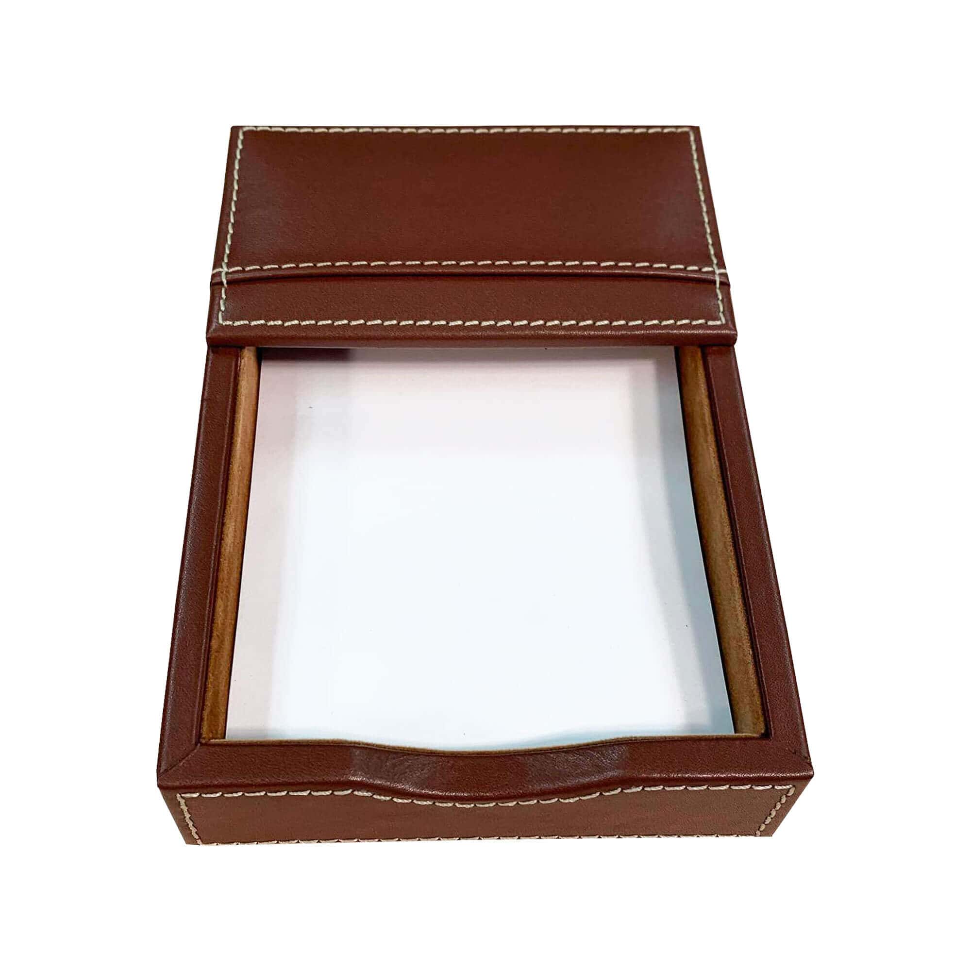 Rustic (Sienna) Brown Leather Memo Holder Rustic (Sienna) Brown Leather Memo Holder