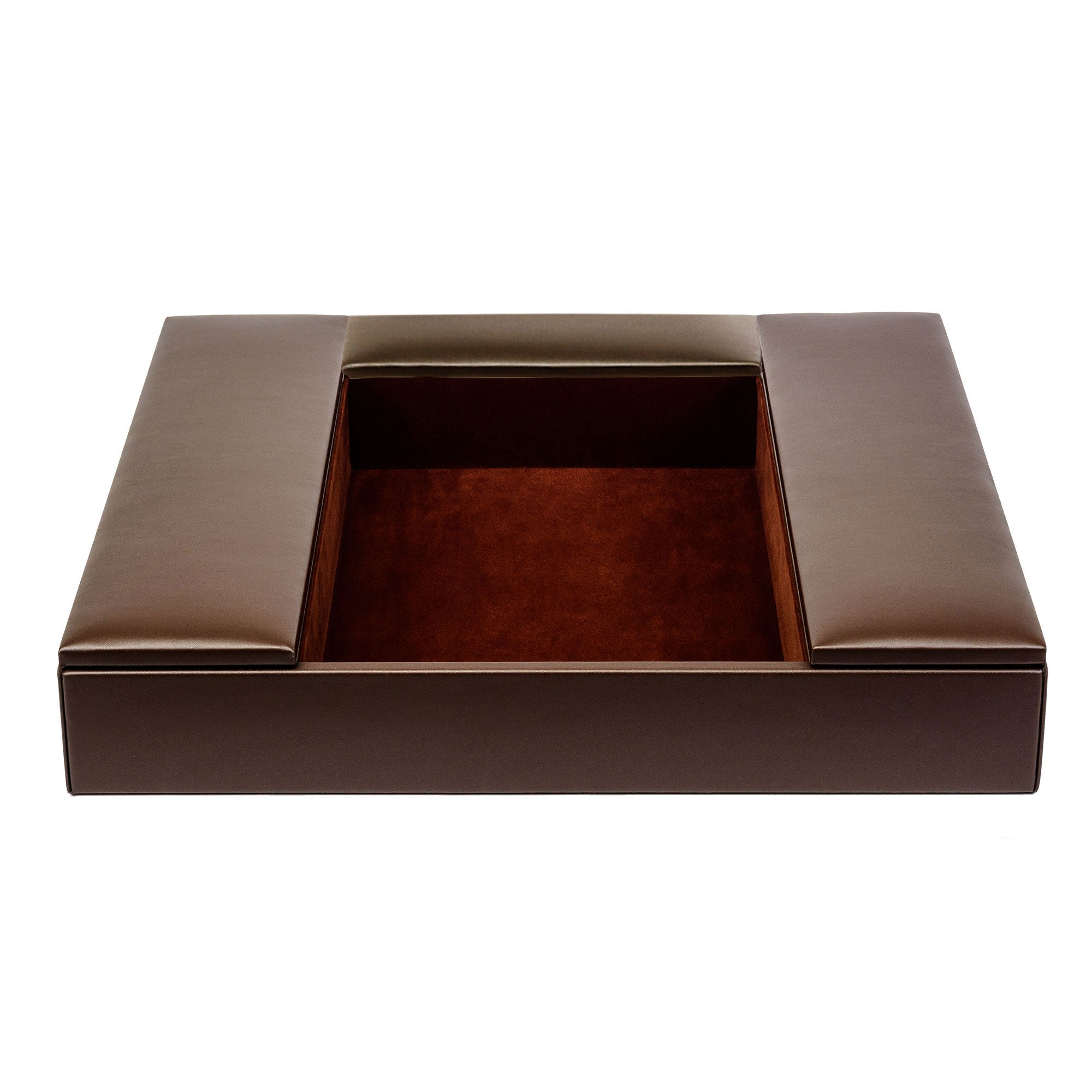 Chocolate Brown Leatherette Conference Room Organizer Chocolate Brown Leatherette Conference Room Organizer