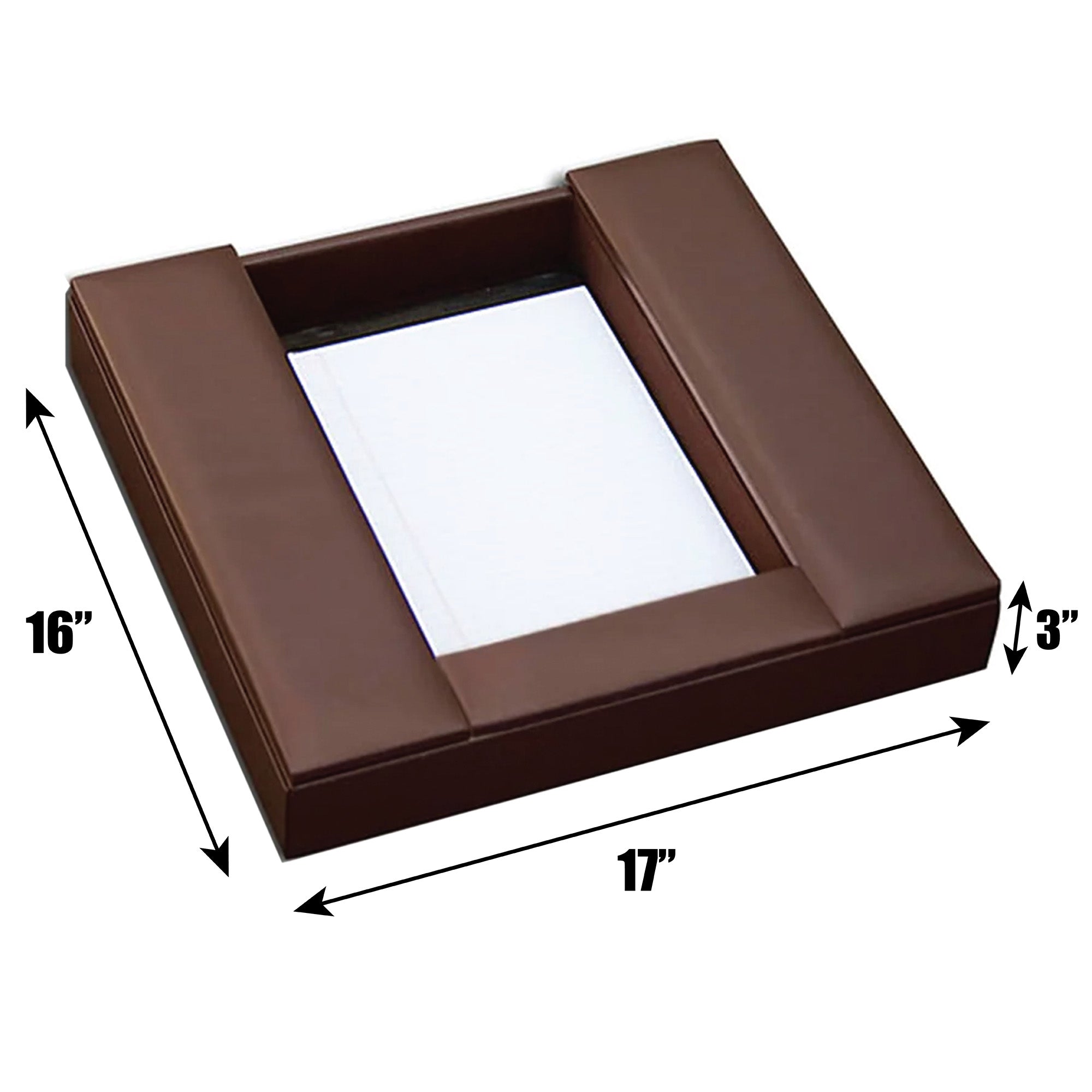 Chocolate Brown Leatherette Conference Room Organizer Chocolate Brown Leatherette Conference Room Organizer