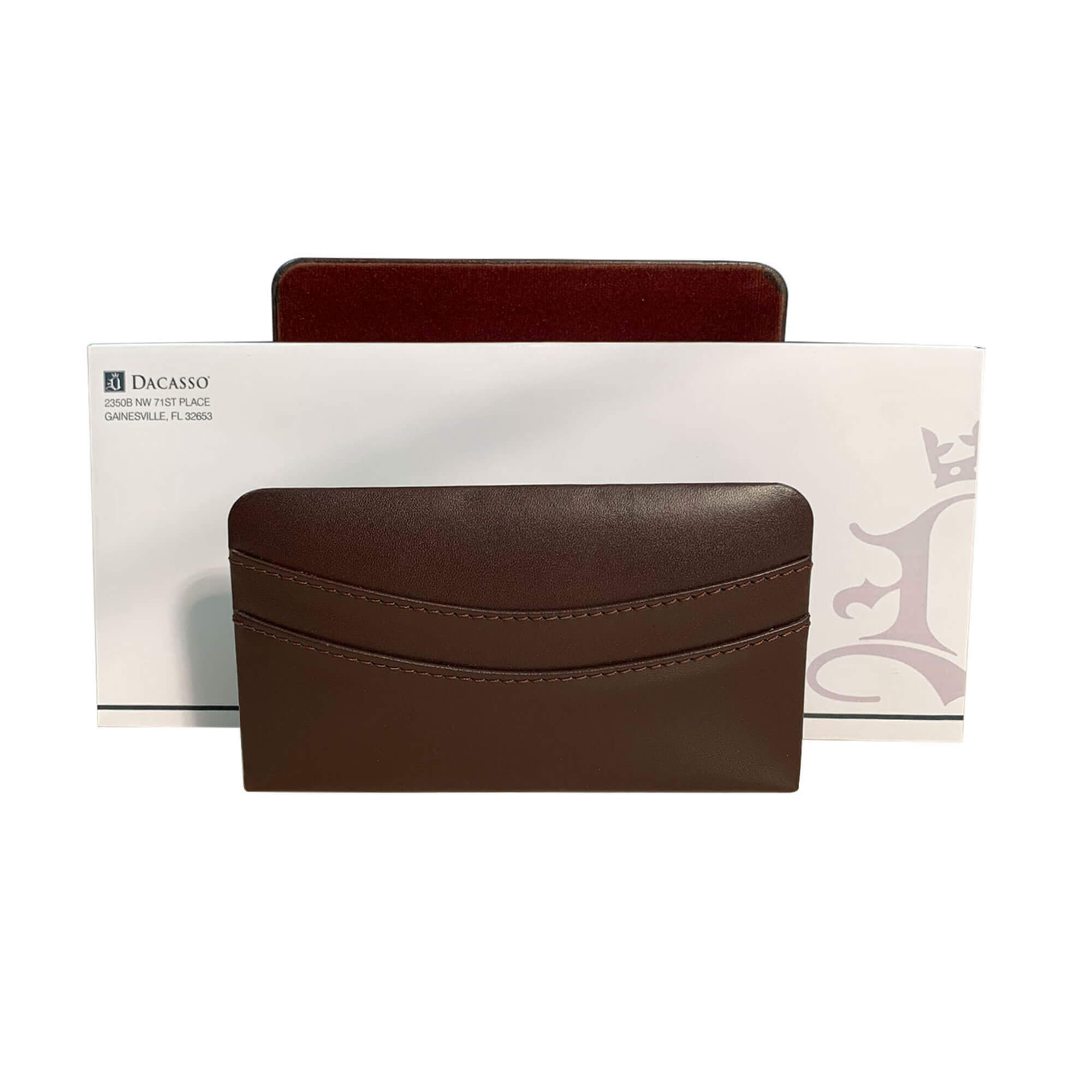 Chocolate Brown Leather Letter Holder Chocolate Brown Leather Letter Holder