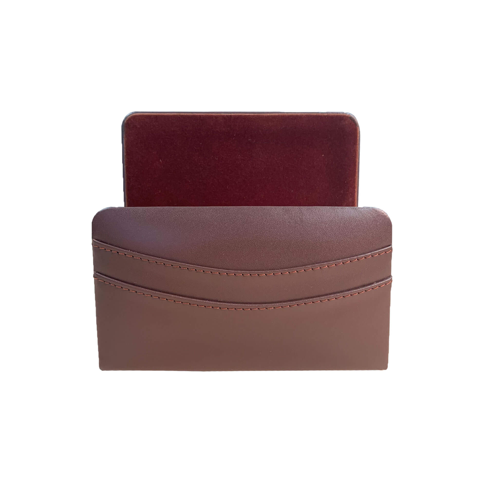 Chocolate Brown Leather Letter Holder Chocolate Brown Leather Letter Holder