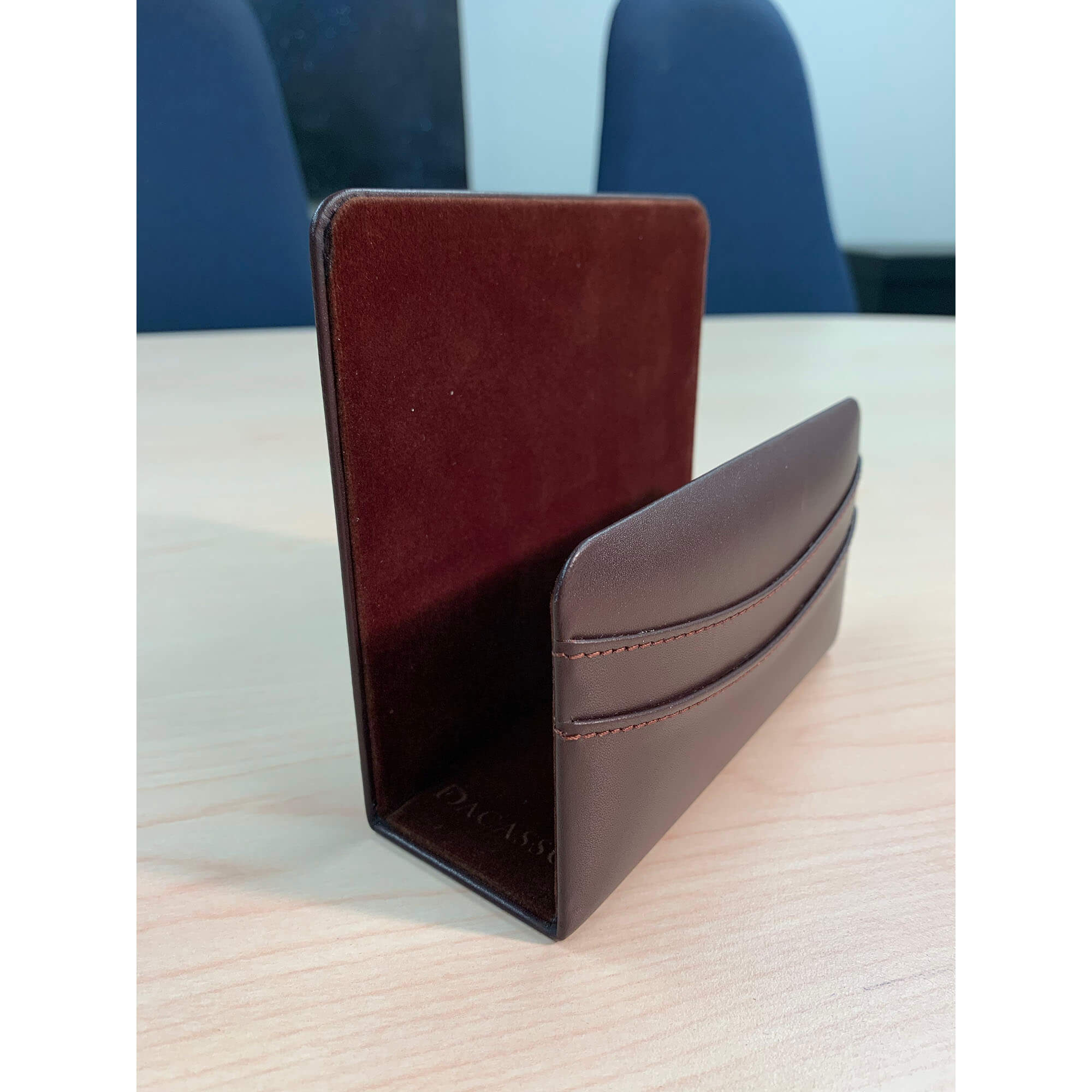 Chocolate Brown Leather Letter Holder Chocolate Brown Leather Letter Holder