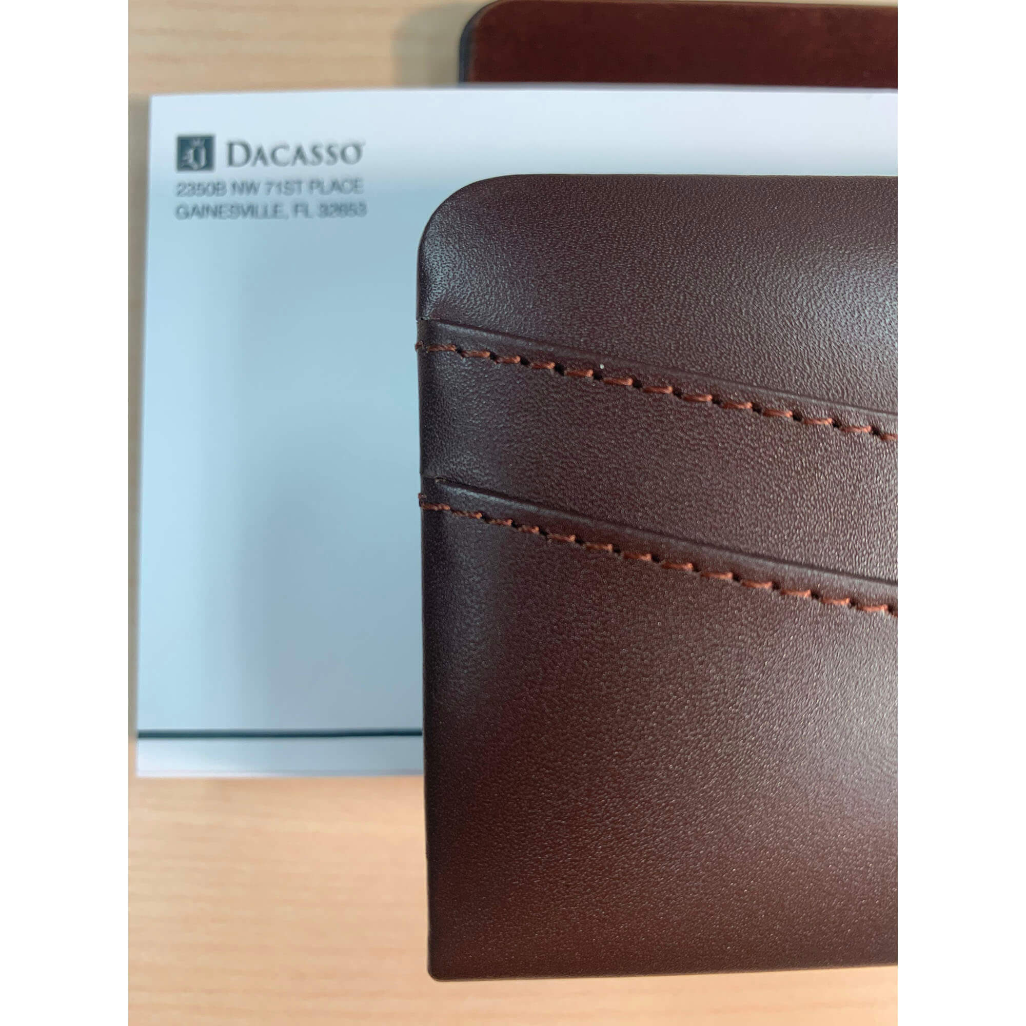 Chocolate Brown Leather Letter Holder Chocolate Brown Leather Letter Holder