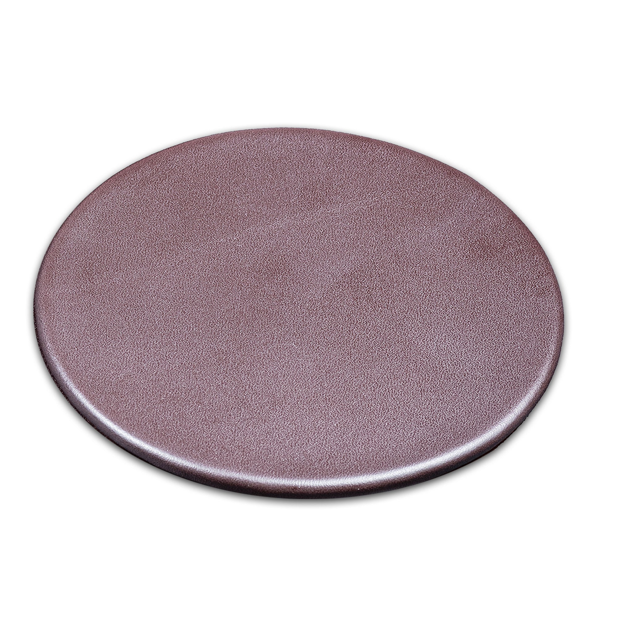 Chocolate Brown Leatherette Coaster, Round Chocolate Brown Leatherette Coaster, Round
