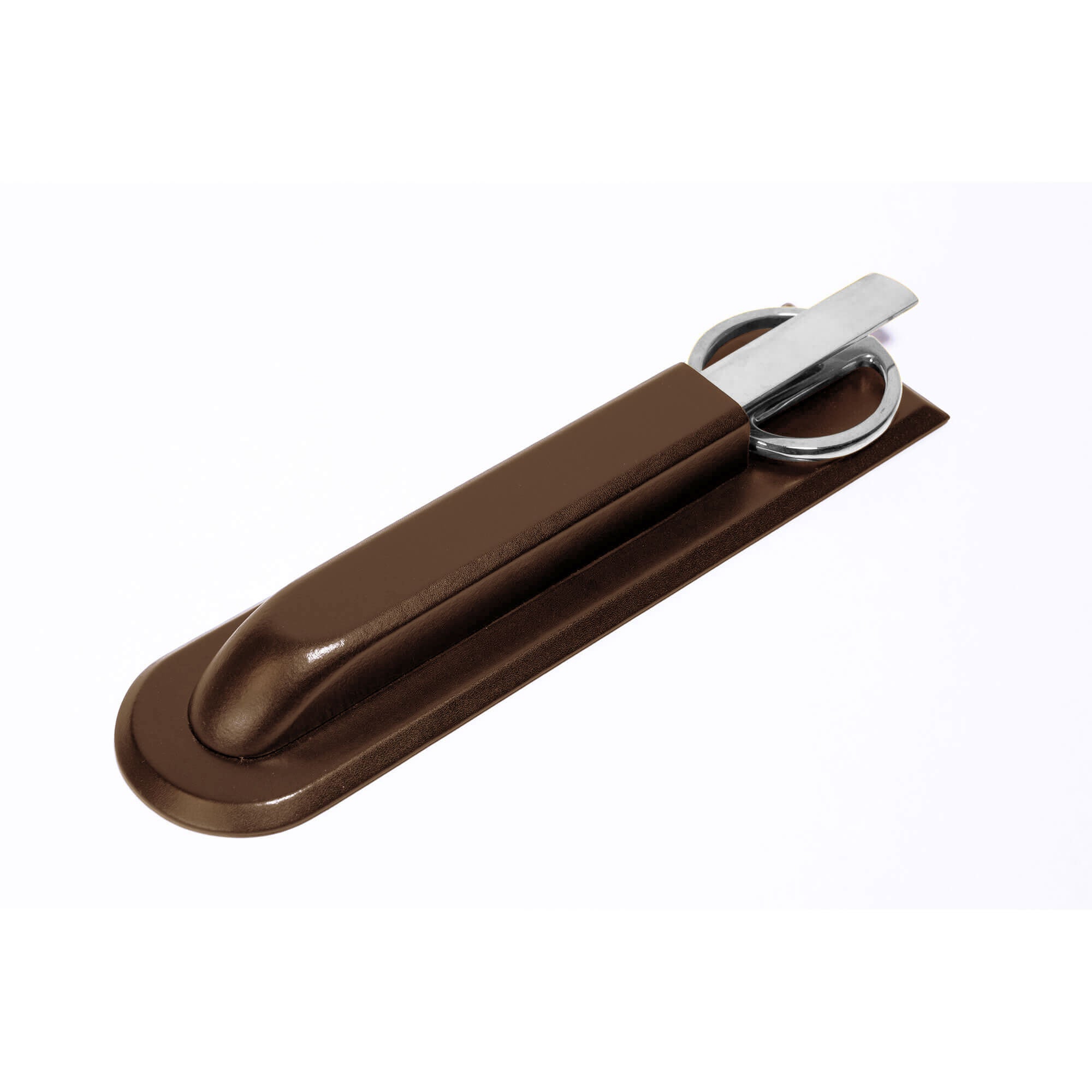 Chocolate Brown Leather Library Set With Silver Hardware Chocolate Brown Leather Library Set With Silver Hardware