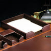 Dark Brown Bonded Leather Letter Tray Dark Brown Bonded Leather Letter Tray