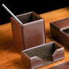Dark Brown Bonded Leather Pencil Cup Dark Brown Bonded Leather Pencil Cup