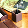 Dark Brown Bonded Leather Pencil Cup Dark Brown Bonded Leather Pencil Cup