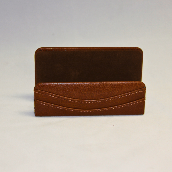 Cognac Brown Italian Leather Business Card Holder Cognac Brown Italian Leather Business Card Holder