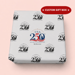 America 250 Limited Edition White Leather 4 Square Coaster Set with Holder | 250th Anniversary Collectible