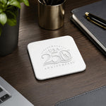 America 250 Limited Edition White Leather 4 Square Coaster Set with Holder | 250th Anniversary Collectible