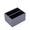 Gray Leatherette Coaster Box Gray Leatherette Coaster Box
