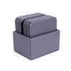 Gray Leatherette 10 Square Coaster Set w/ Holder Gray Leatherette 10 Square Coaster Set w/ Holder