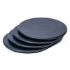 Navy Blue Leatherette 4 Round Coaster Set w/ Holder Navy Blue Leatherette 4 Round Coaster Set w/ Holder