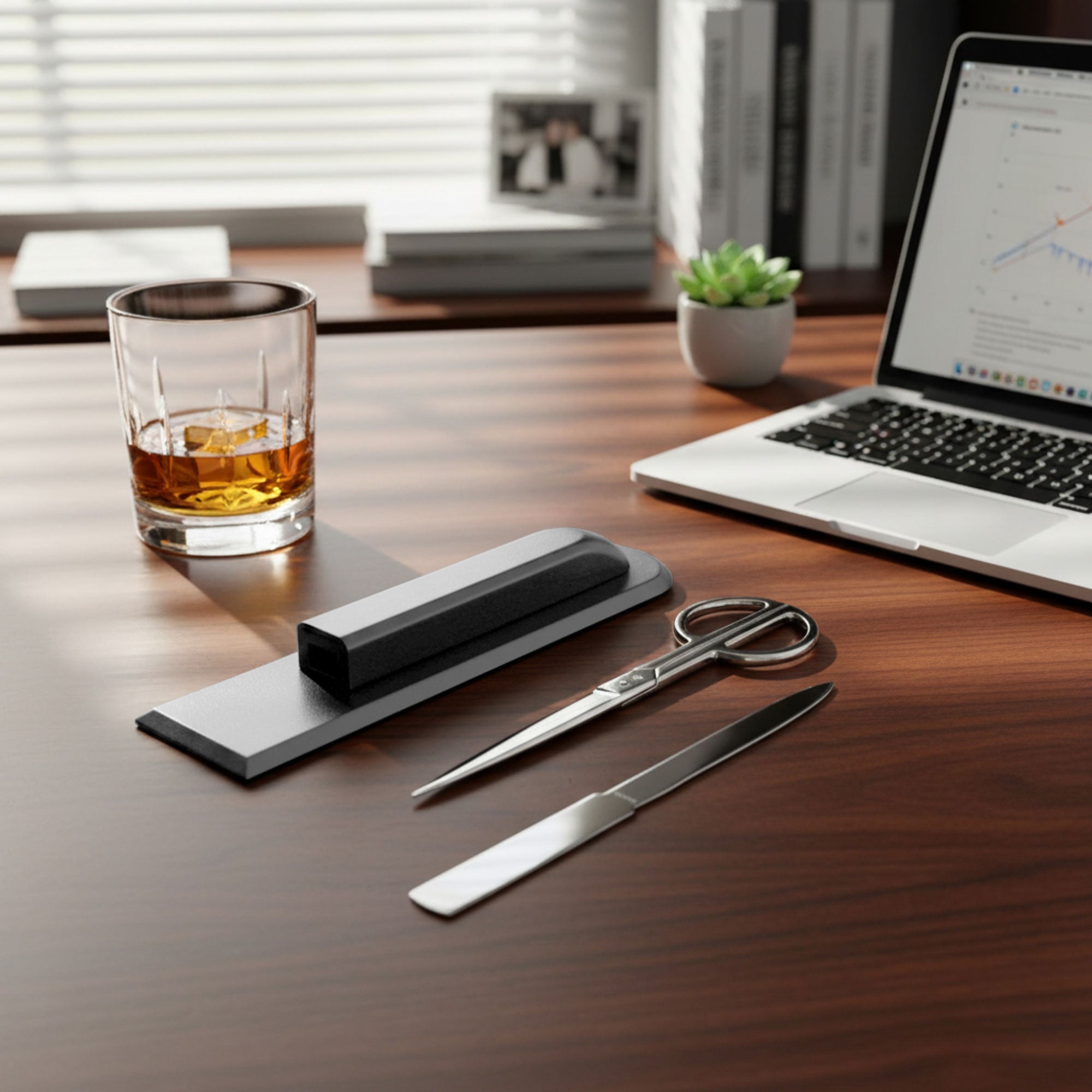 Gray Leather Library Set With Silver Hardware Gray Leather Library Set With Silver Hardware